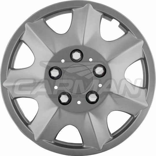 Carman Set Capace De Roți Auto 4 Bucăți 14 Argintii