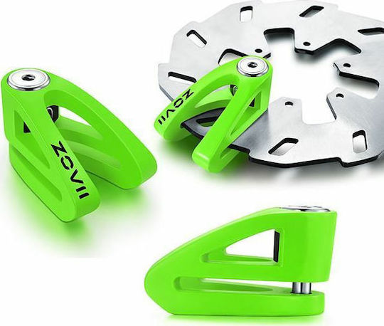 Zovii ZV10 Motorcycle Disc Brake Lock with 10mm Pin in Green 222-00-301012