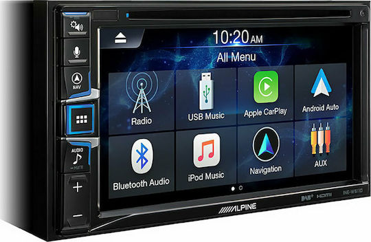 Alpine Автомобилна Аудио Система 2DIN (Блутут/USB/AUX) с Тъчскрийн 6.5"