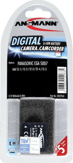 Ansmann Μπαταρία Φωτογραφικής Μηχανής A-Pan CGA-S007 5022963 Ιόντων-Λιθίου (Li-ion) 800mAh Συμβατή με Panasonic