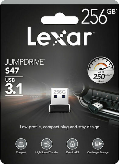 Lexar JumpDrive S47 256GB USB 3.1 Stick Black