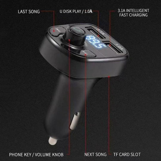 Andowl FM Car Transmitter with Bluetooth / USB 31003TBL00BK