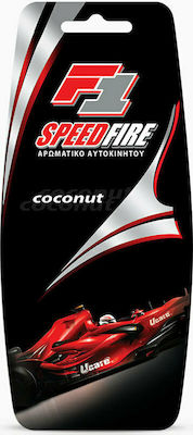 Ucare Αρωματική Καρτέλα Κρεμαστή Αυτοκινήτου F1 Coconut