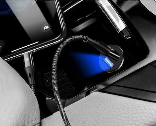 Usams C8 Φορτιστής Αυτοκινήτου 3.1A με Θύρες: 2xUSB Μαύρο Χρώμα