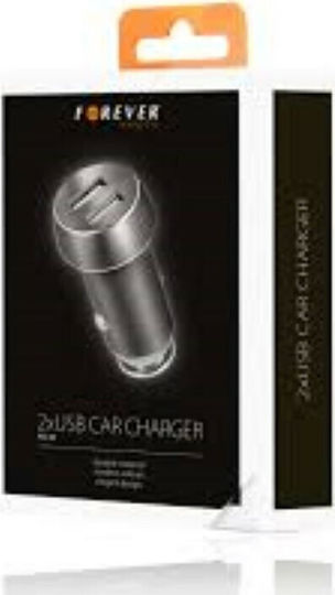 Forever Car charger 2xUSB 3.1 A Space Gray Car Charger 3.1A with Ports: 2xUSB Gray Color