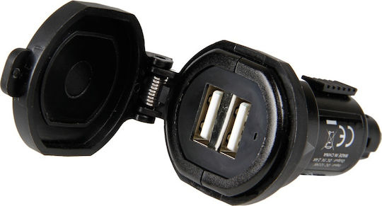 Lampa Fast Charger Φορτιστής Αυτοκινήτου 2.7A Γρήγορης Φόρτισης με Θύρες: 2xUSB Ασημί Χρώμα
