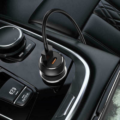 Hoco Car Charger Black Z38 Total Intensity 4.5A Fast Charging with Ports: 1xUSB 1xType-C