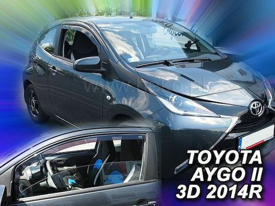 Heko Set of Windbreakers Front Car Dark Fime for Toyota Corolla 2pcs
