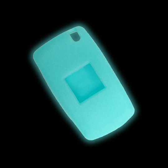 Silicone Car Key Cover Case with 3 Buttons for Citroen / Peugeot Turquoise