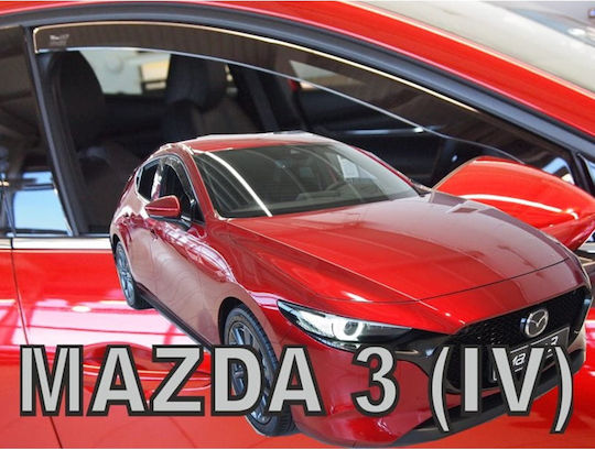 Heko Set of Windbreakers Front Car Dark Fime for Mazda 3 2pcs
