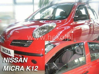 Heko Σετ Ανεμοθραύστες Μπροστινοί για Nissan Micra K11 5D 1992-2002 2τμχ