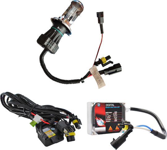 M-Tech Xenon Σετ Φωτισμού Αυτοκινήτου H4 12V 8000K Ψυχρό Λευκό