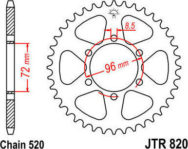 JT Sprockets Pinion spate 42 Dinți pentru Suzuki DR 250 - Magazin online