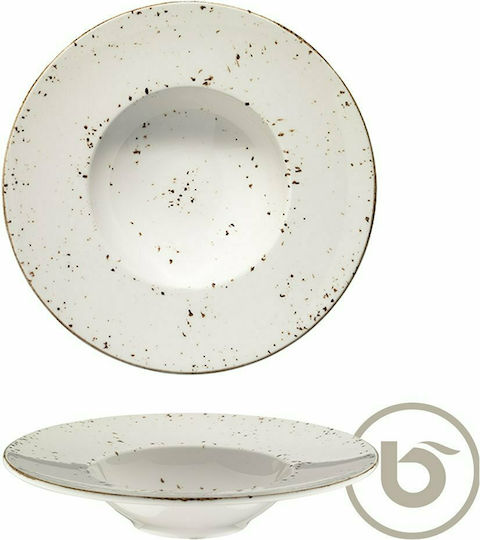 Bonna Grain Plate Pasta made of Porcelain Beige with Diameter 28cm