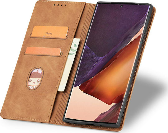 Bodycell PU Leather Buchen Sie Synthetisches Leder Braun (Galaxy Note 20 Ultra)