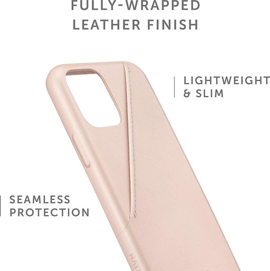 Native Union Clic Card Back Cover Leather Pink (iPhone 11 Pro)