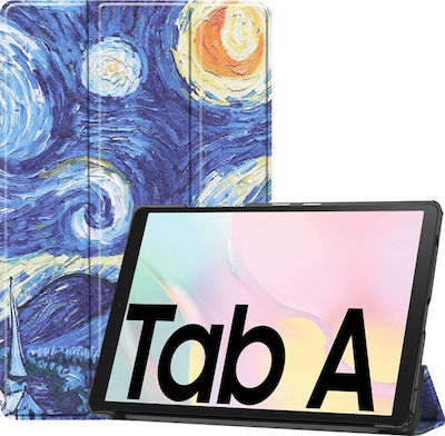 Starry Night Flip Cover Piele artificială Albastru (Galaxy Tab A7)