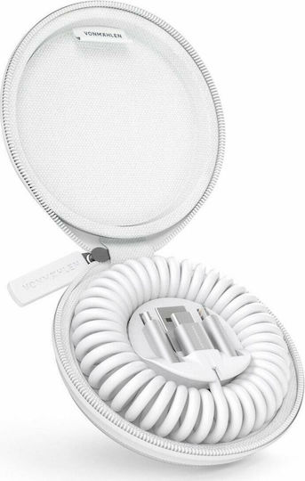 Vonmählen Spiral USB to Lightning / Type-C / micro USB Cable Ασημί 1.2m (R013P0004)