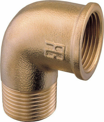 Lalizas Pipe Elbow Fitting Brass 3/8" Male/Female 90063