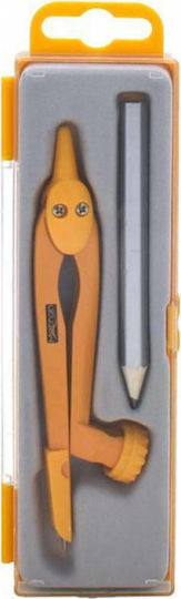 Metron Metallic Compass with Pencil in Case (Μiscellaneous colours)