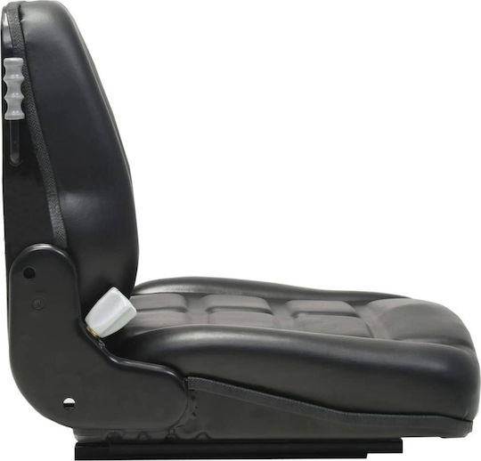 vidaXL Autositz Gabelstapler/Traktorsitz mit Federung & verstellbarer Rückenlehne Schwarz