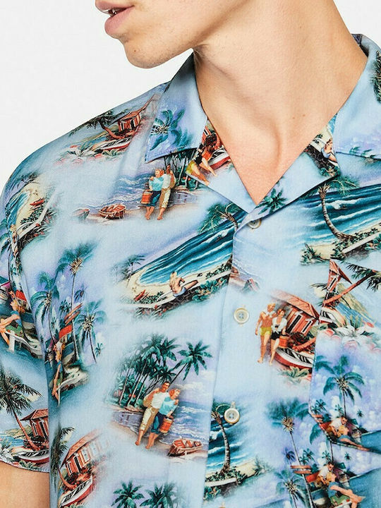 SHIRT COLOURS+SONS HAWAII BEACH LIGHT BLUE