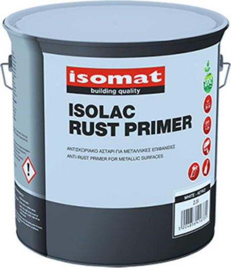 Isomat Isolac Rust Primer Αστάρι Κατάλληλο για Μέταλλο 2.5lt