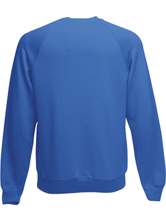 Fruit of the Loom Classic Raglan Men's Long Sleeve Promotional Sweatshirt Royal