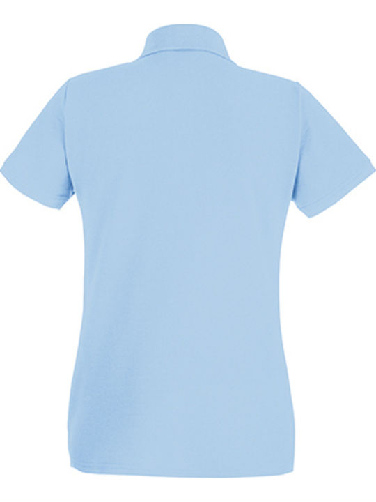 Fruit of the Loom Premium Women's Short Sleeve Promotional Blouse Sky Blue