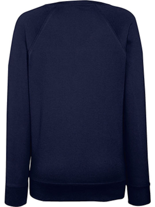 Fruit of the Loom Lightweight Raglan Women's Long Sleeve Promotional Blouse Deep Navy