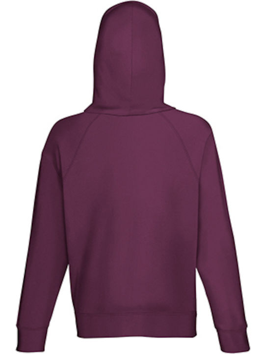 Fruit of the Loom Lightweight Werbe-Hoodie Burgundy