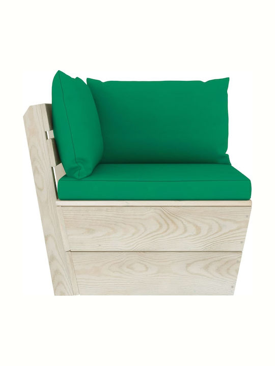 Corner Sofa Outdoor from Pallets with Pillows 60x60x65cm