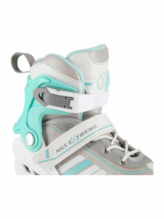 Nils 2 1 In-line & Hockey Inline Αυξομειούμενα Rollers Λευκά Παιδικά