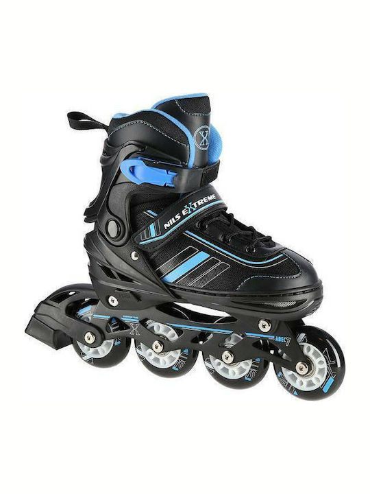 Nils 2 1 In-line & Hockey Inline Αυξομειούμενα Rollers Μαύρα Παιδικά