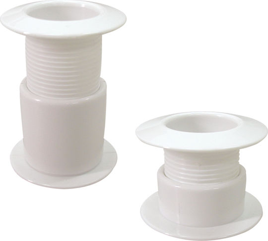 Lalizas Boat Gutter Adjustable Telescopic Drainage 48-75mm White