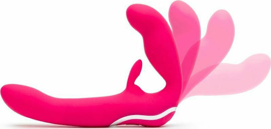 Happy Rabbit Strapless Strap On Strapless Strap On με Dildo με Δόνηση σε Ροζ Χρώμα