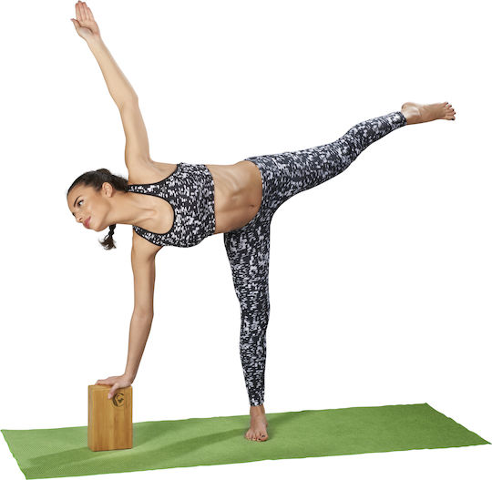 Trendy Sport Yogablock Bambus in Braun Farbe