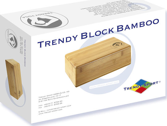 Trendy Sport Yogablock Bambus in Braun Farbe