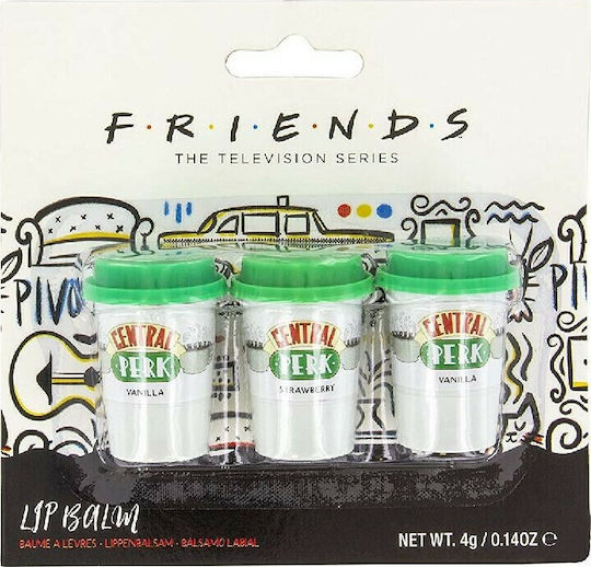 Paladone Central Perk Lip Balm Set Комплект Грижа за устни Балсам Ягода и ванилия x 2