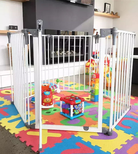 Dreambaby Royale 3 in 1 Πτυσσόμενη Πόρτα Ασφαλείας σε Λευκό Χρώμα 380x74εκ.