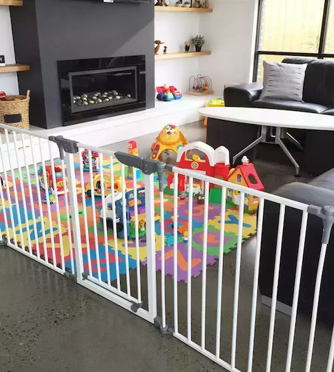 Dreambaby Royale 3 in 1 Πτυσσόμενη Πόρτα Ασφαλείας σε Λευκό Χρώμα 380x74εκ.