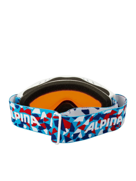 Alpina Carat DH Ski- & Snowboardbrille Kinder Bunt mit Linse in Orange Farbe