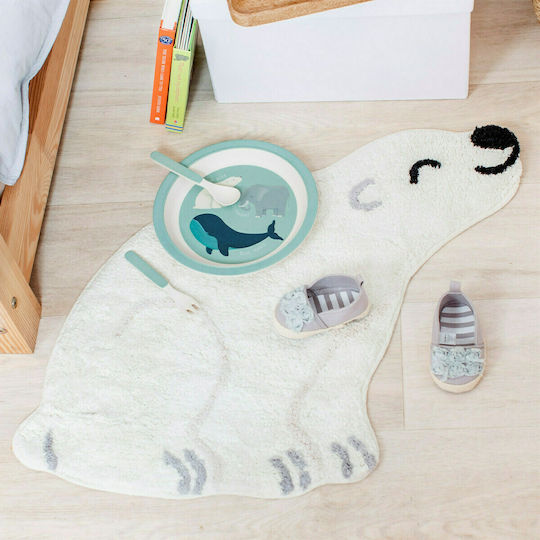 Sass & Belle Kids Cotton Rug Nanook Polar Bear 54x57cm