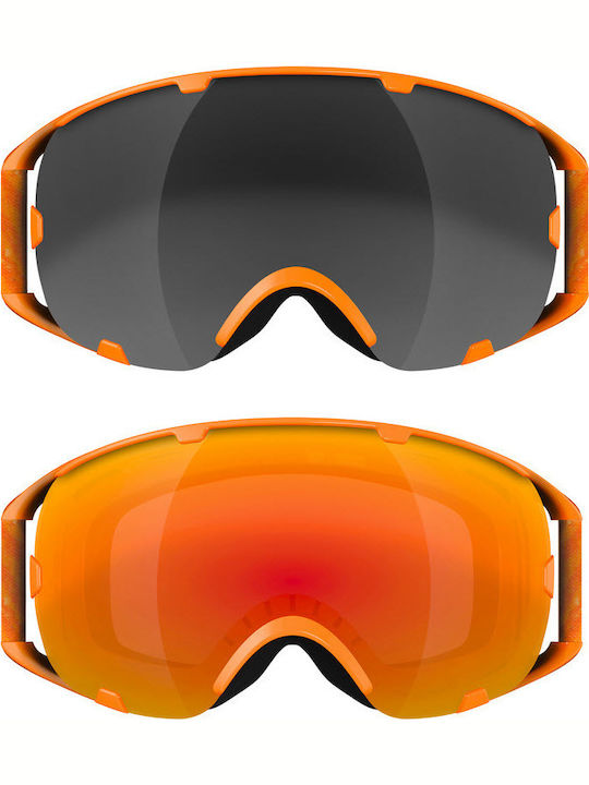 K2 Source Sliced Ски & Сноуборд Маска Детска Оранжев с Леща в Цвят Черен