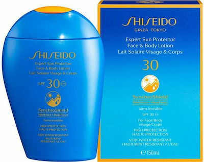 Shiseido Expert Sun Protector Face Αδιάβροχη Αντηλιακή Λοσιόν Προσώπου και Σώματος SPF30 150ml