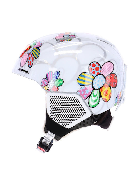 Alpina Carat LX Kinder Ski & Snowboard Helm Patchwork Flower