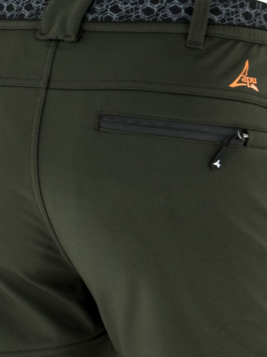 Apu Lhotse Softshell Men's Hiking Long Trousers Green