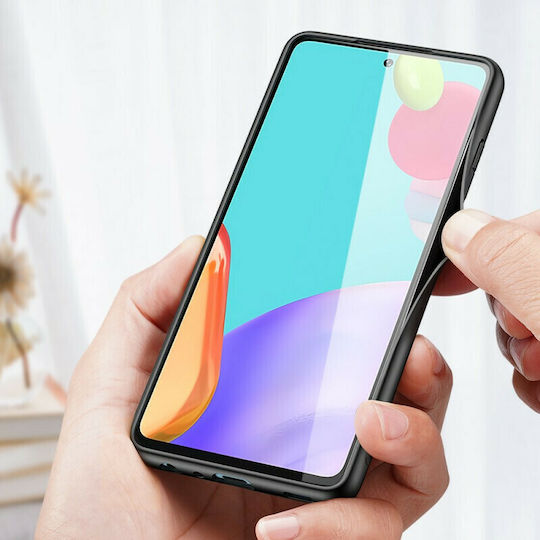 Dux Ducis Fino Back Cover Silicone / Fabric Blue (Galaxy A72)