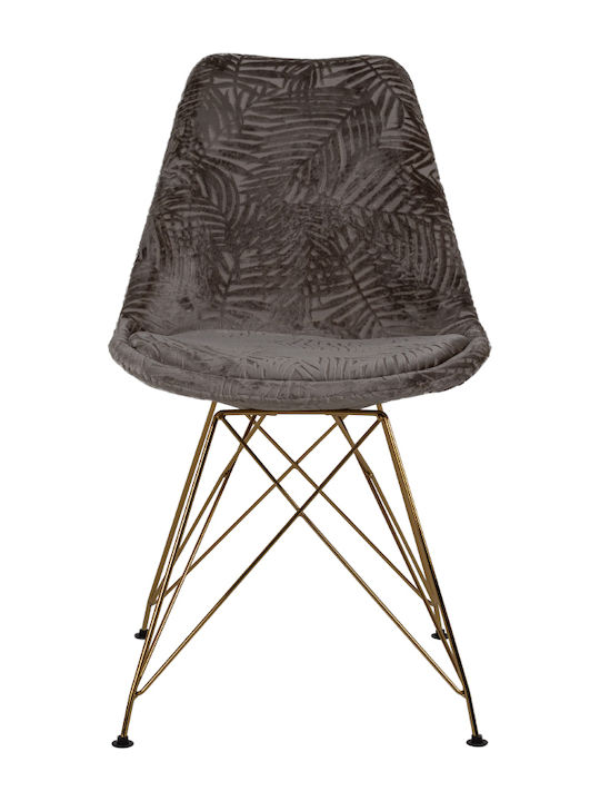 Glam Stühle Speisesaal Taupe 1Stück 54x48x83cm