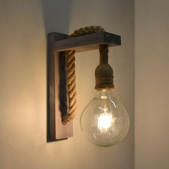 GloboStar Kensi Vintage Wall Lamp with E27 Socket Grey 7x30x30cm